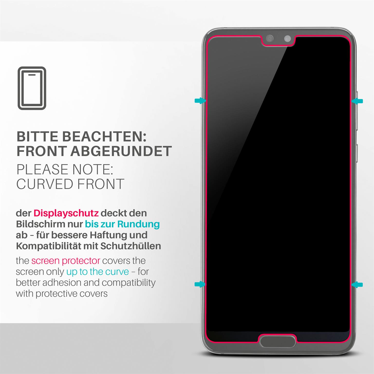 moex ShockProtect Huawei P20 Panzerglas Klar – Weiteres Produktbild 3