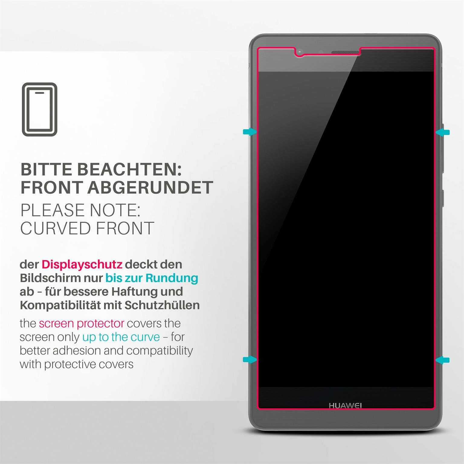 moex ShockProtect Huawei P9 Panzerglas Klar – Weiteres Produktbild 3