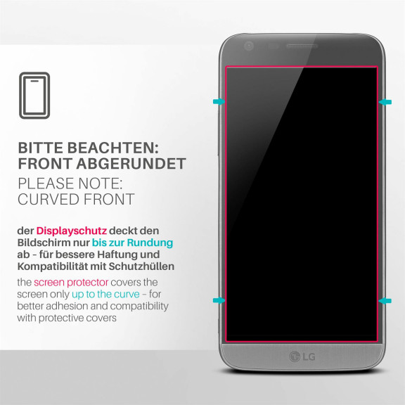 moex ShockProtect LG G5 Panzerglas Klar – Weiteres Produktbild 3