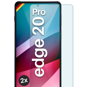 moex ShockProtect Motorola Edge 20 Pro Panzerglas Klar – 2er Set