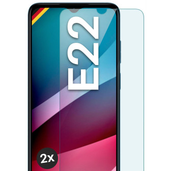 moex ShockProtect Motorola Moto E22 Panzerglas Klar – 2er Set
