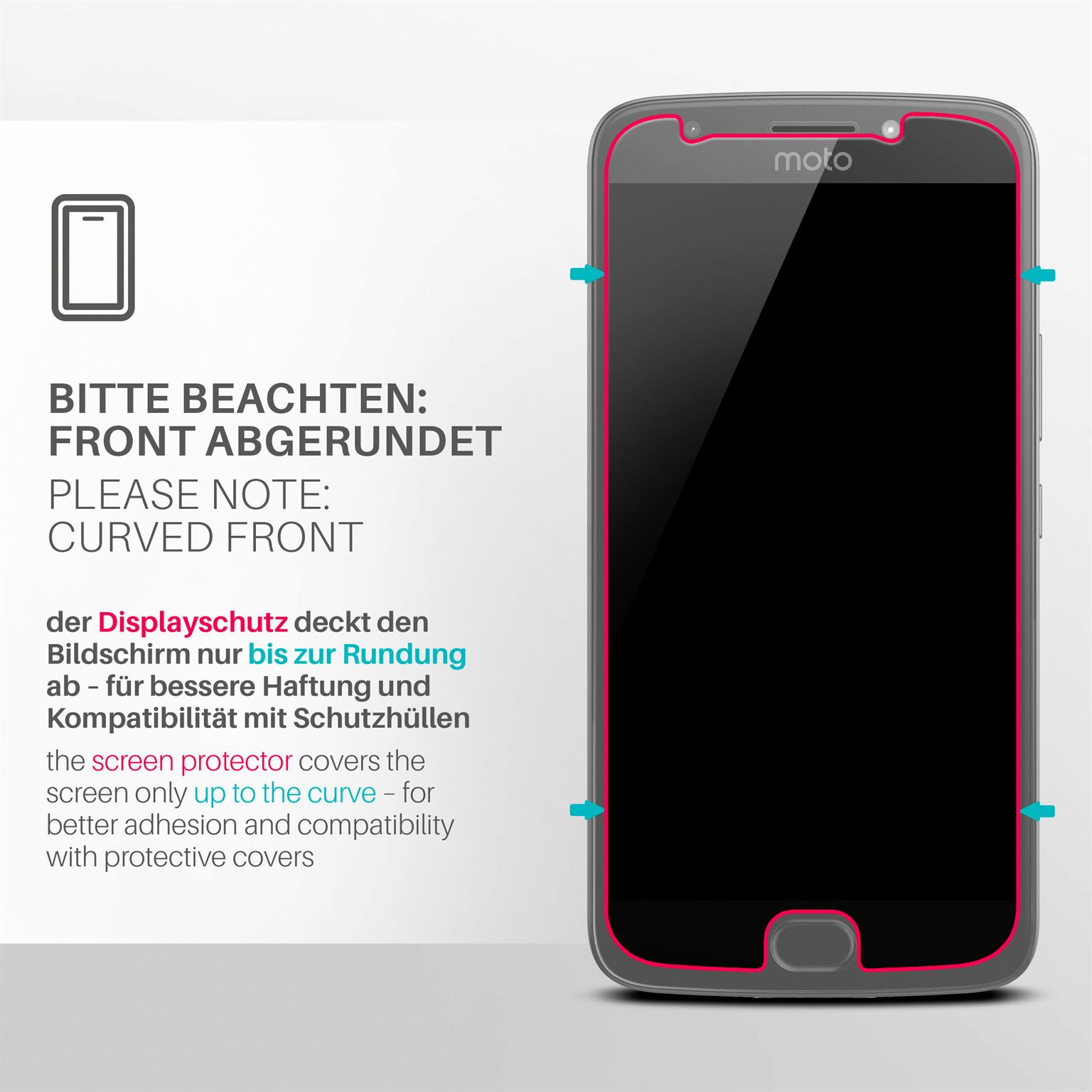 moex ShockProtect Motorola Moto E4 Plus Panzerglas Klar – Weiteres Produktbild 3