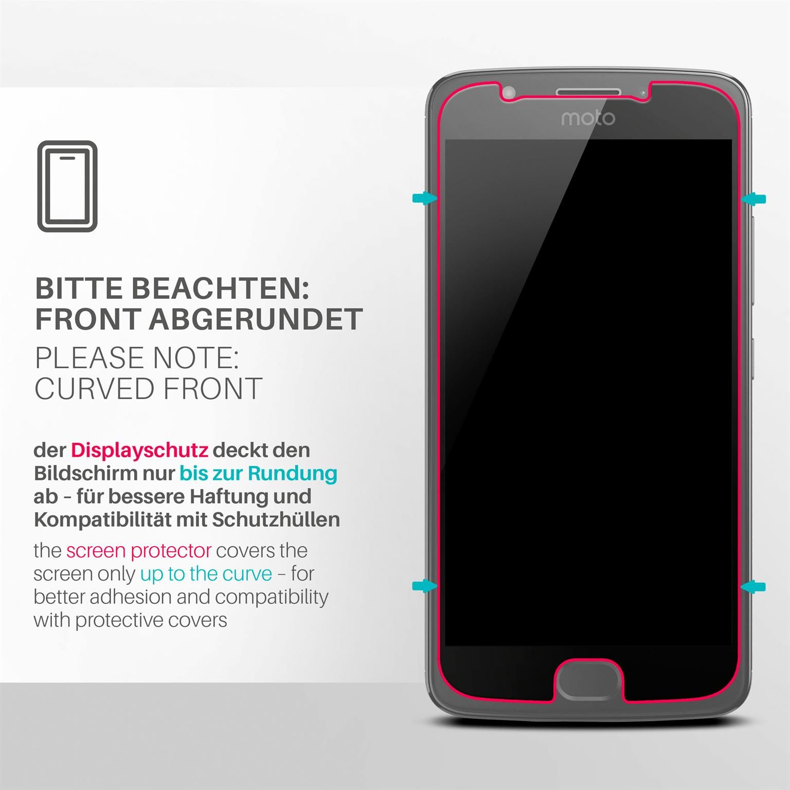 moex ShockProtect Motorola Moto E4 Panzerglas Klar – Weiteres Produktbild 3 moex ShockProtect Motorola Moto E4 Panzerglas Klar – Weiteres Produktbild 3