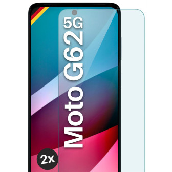 moex ShockProtect Motorola Moto G62 5G Panzerglas Klar – 2er Set