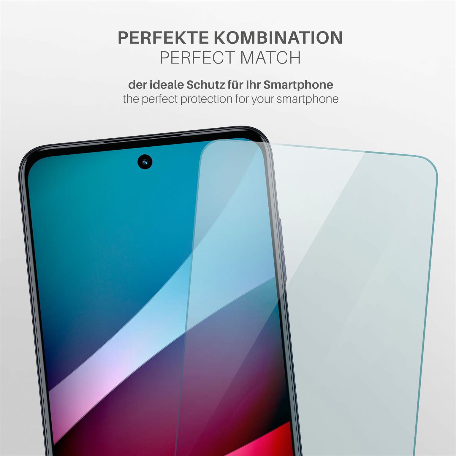 moex ShockProtect Motorola Moto G73 5G Panzerglas Klar – Weiteres Produktbild 3