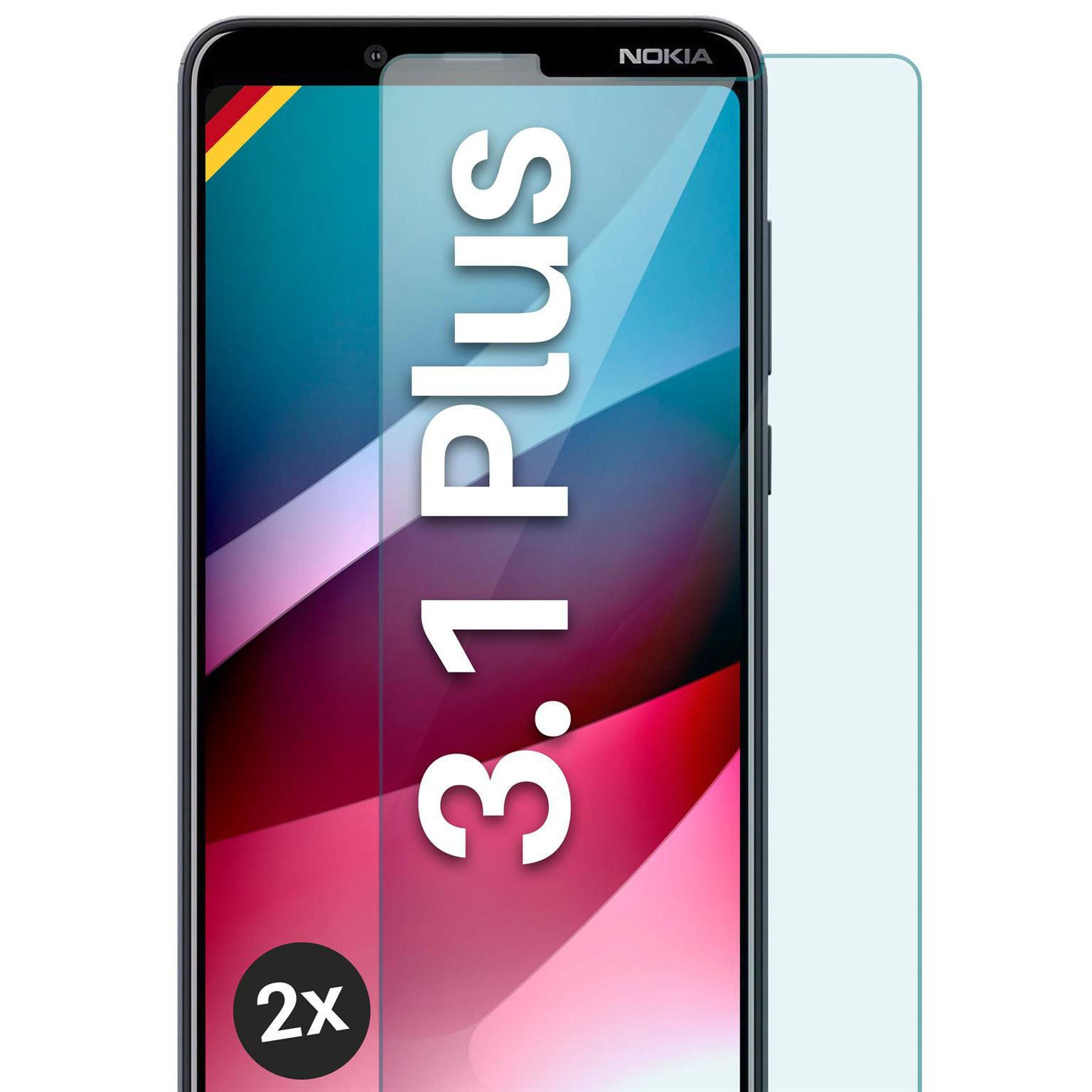moex ShockProtect Nokia 3.1 Plus Panzerglas Klar – Weiteres Produktbild 1 moex ShockProtect Nokia 3.1 Plus Panzerglas Klar – Weiteres Produktbild 1