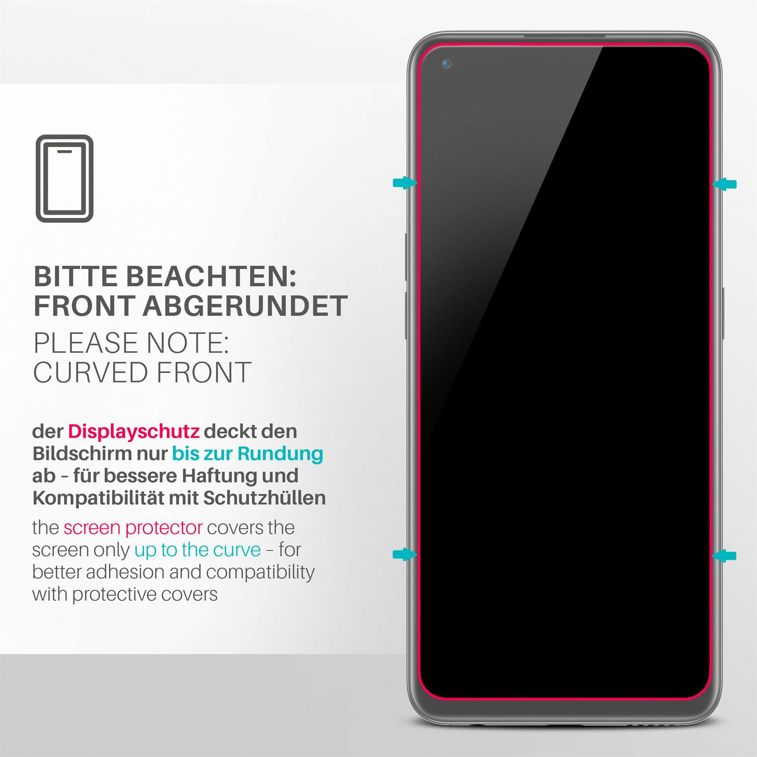 moex ShockProtect OnePlus Nord CE 2 5G Panzerglas Klar – Weiteres Produktbild 3