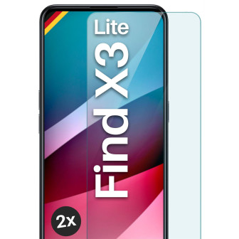 moex ShockProtect Oppo Find X3 Lite Panzerglas Klar – 2er Set