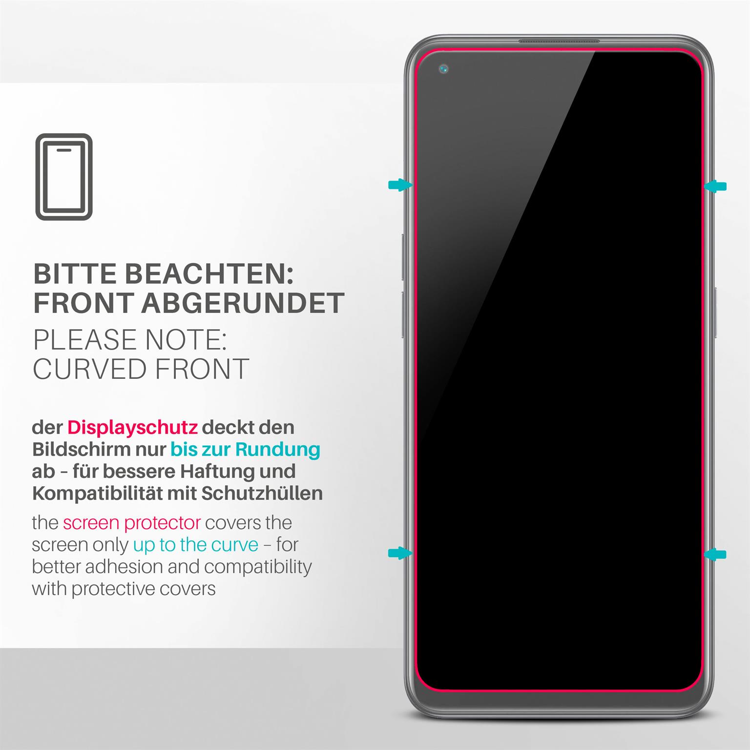 moex ShockProtect Oppo Find X5 Lite Panzerglas Klar – Weiteres Produktbild 3