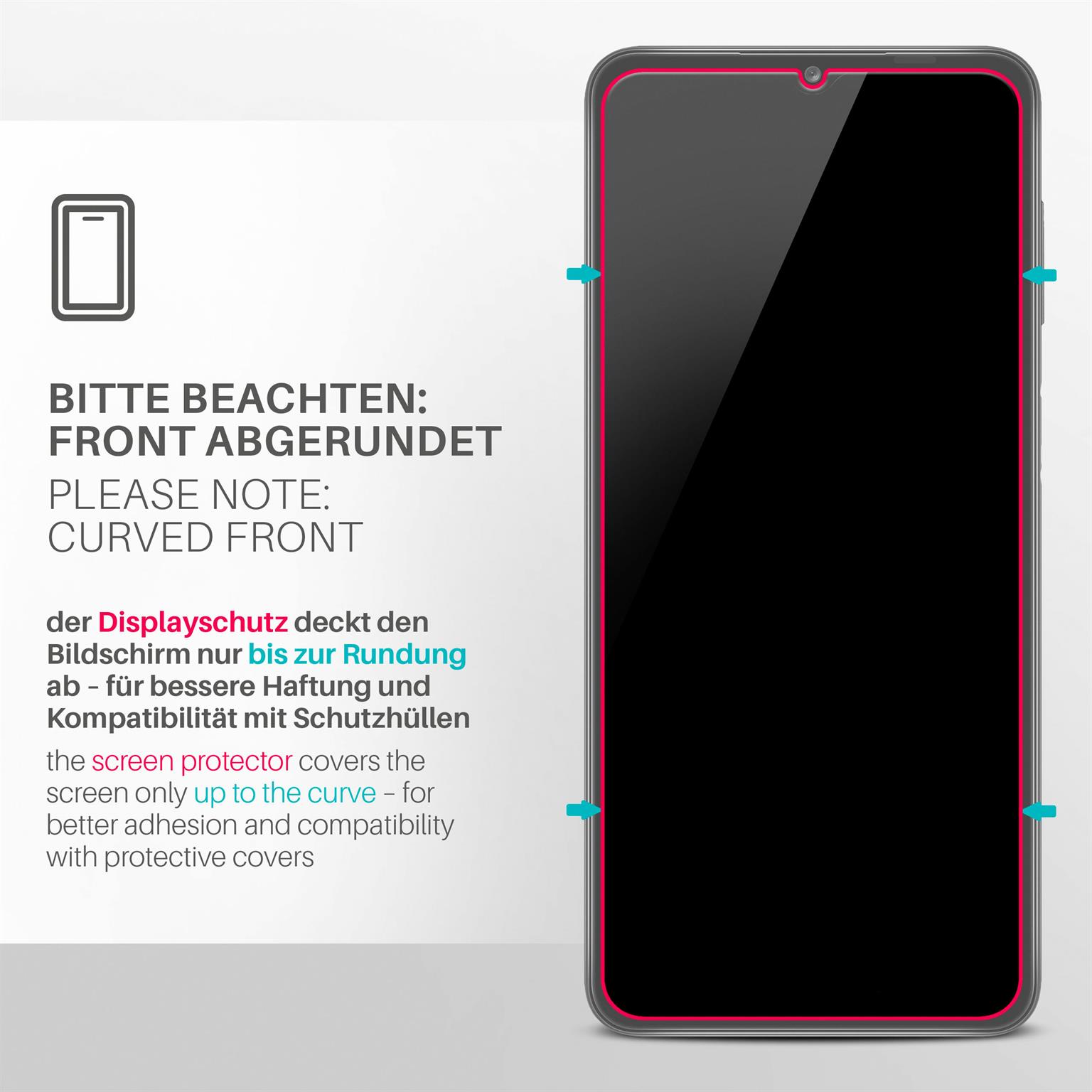 moex ShockProtect Samsung Galaxy A12 Panzerglas Klar – Weiteres Produktbild 3