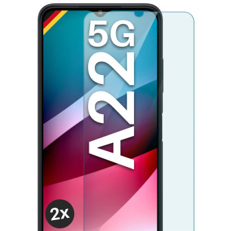 moex ShockProtect Samsung Galaxy A22 5G Panzerglas Klar – 2er Set