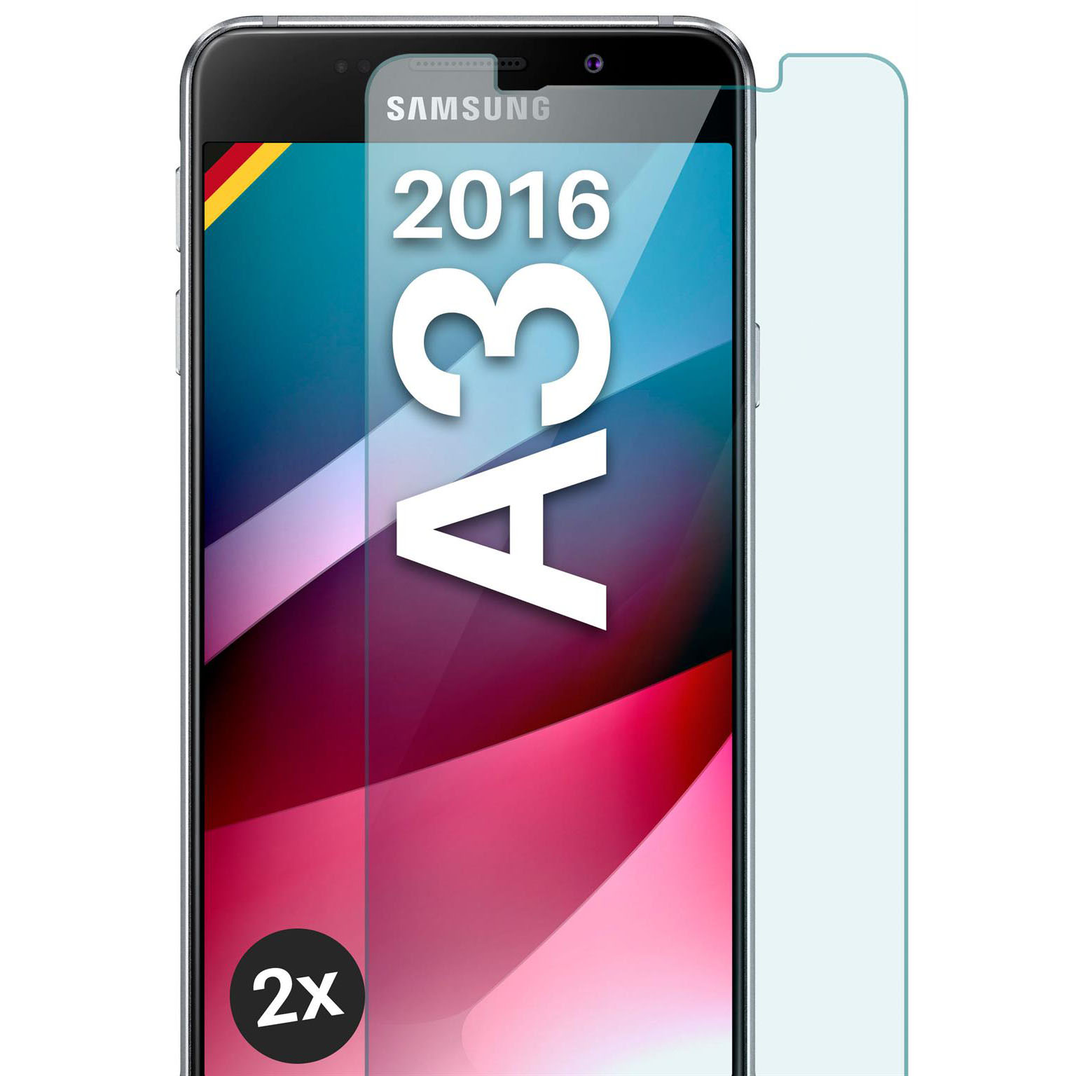 moex ShockProtect Samsung Galaxy A3 (2016) Panzerglas Klar – Weiteres Produktbild 1 moex ShockProtect Samsung Galaxy A3 (2016) Panzerglas Klar – Weiteres Produktbild 1