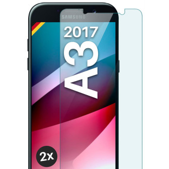 moex ShockProtect Samsung Galaxy A3 (2017) Panzerglas Klar – 2er Set