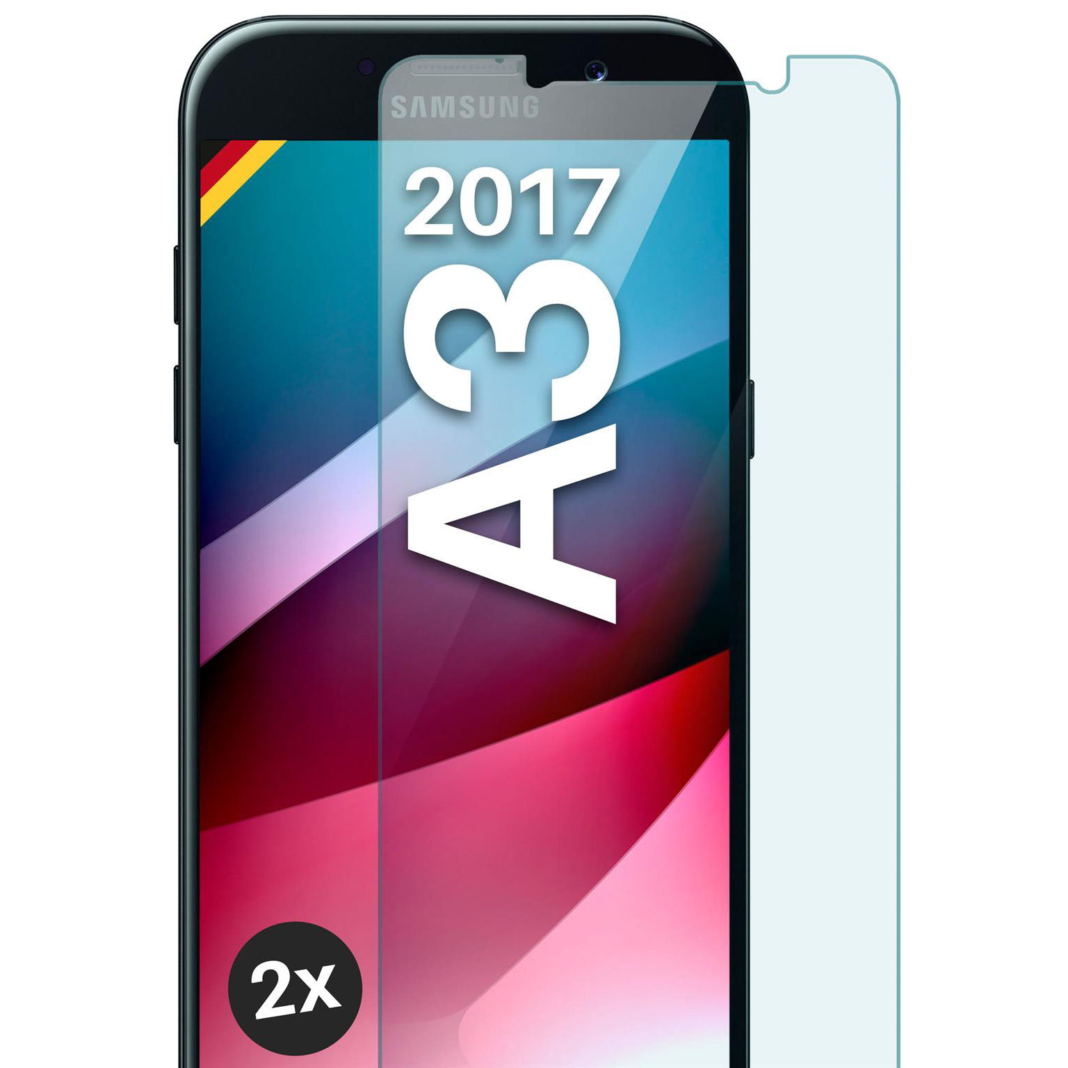 moex ShockProtect Samsung Galaxy A3 (2017) Panzerglas Klar – Weiteres Produktbild 1 moex ShockProtect Samsung Galaxy A3 (2017) Panzerglas Klar – Weiteres Produktbild 1
