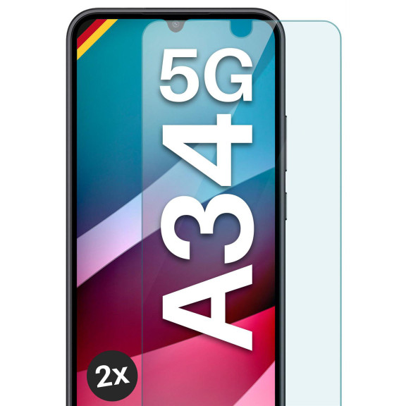 moex ShockProtect Samsung Galaxy A34 5G Panzerglas Klar – Weiteres Produktbild 1