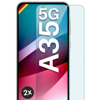 moex ShockProtect Samsung Galaxy A35 5G Panzerglas Klar – 2er Set