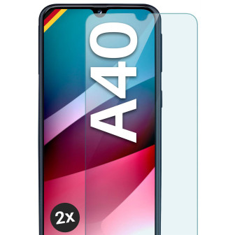 moex ShockProtect Samsung Galaxy A40 Panzerglas Klar – 2er Set