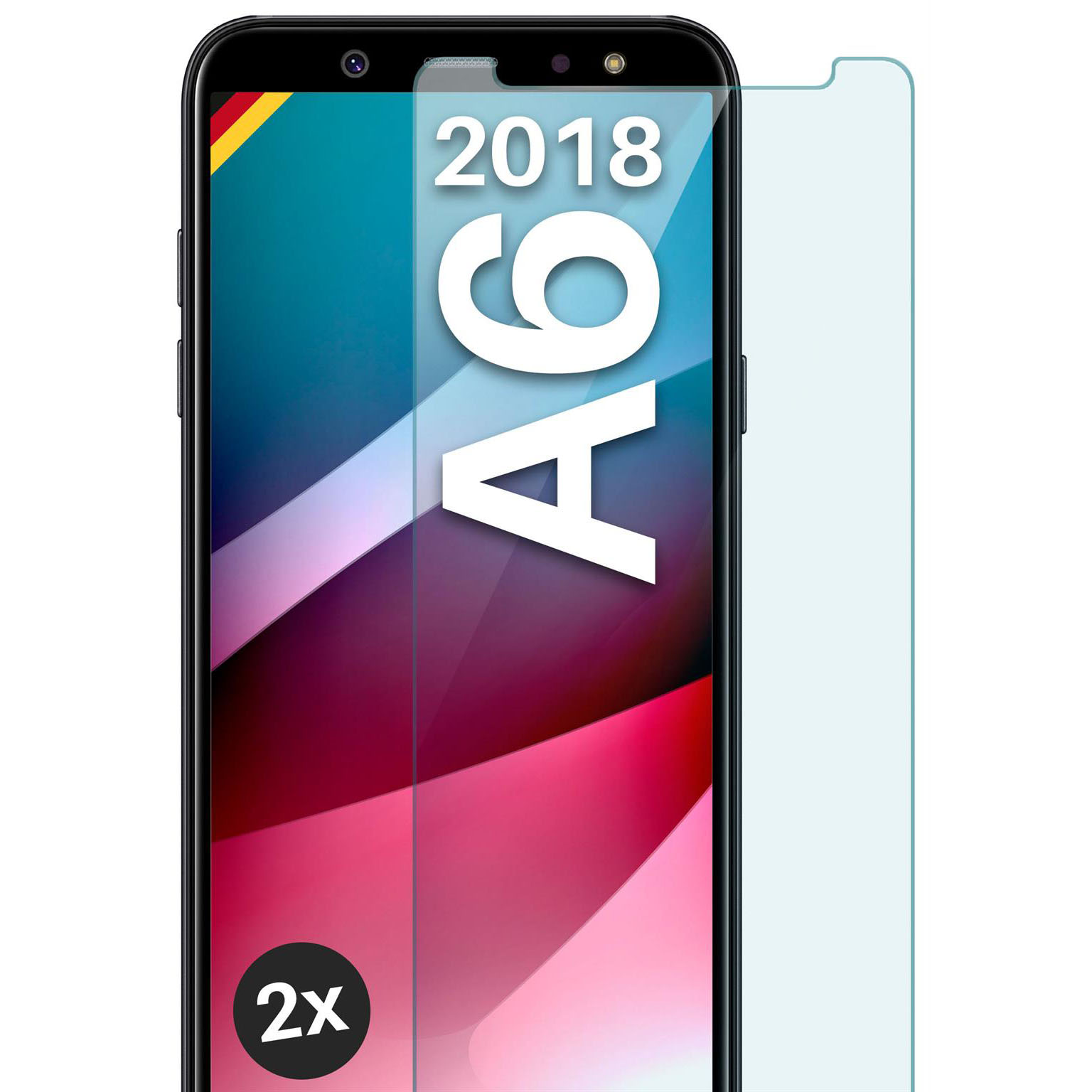 moex ShockProtect Samsung Galaxy A6 (2018) Panzerglas Klar – Weiteres Produktbild 1 moex ShockProtect Samsung Galaxy A6 (2018) Panzerglas Klar – Weiteres Produktbild 1