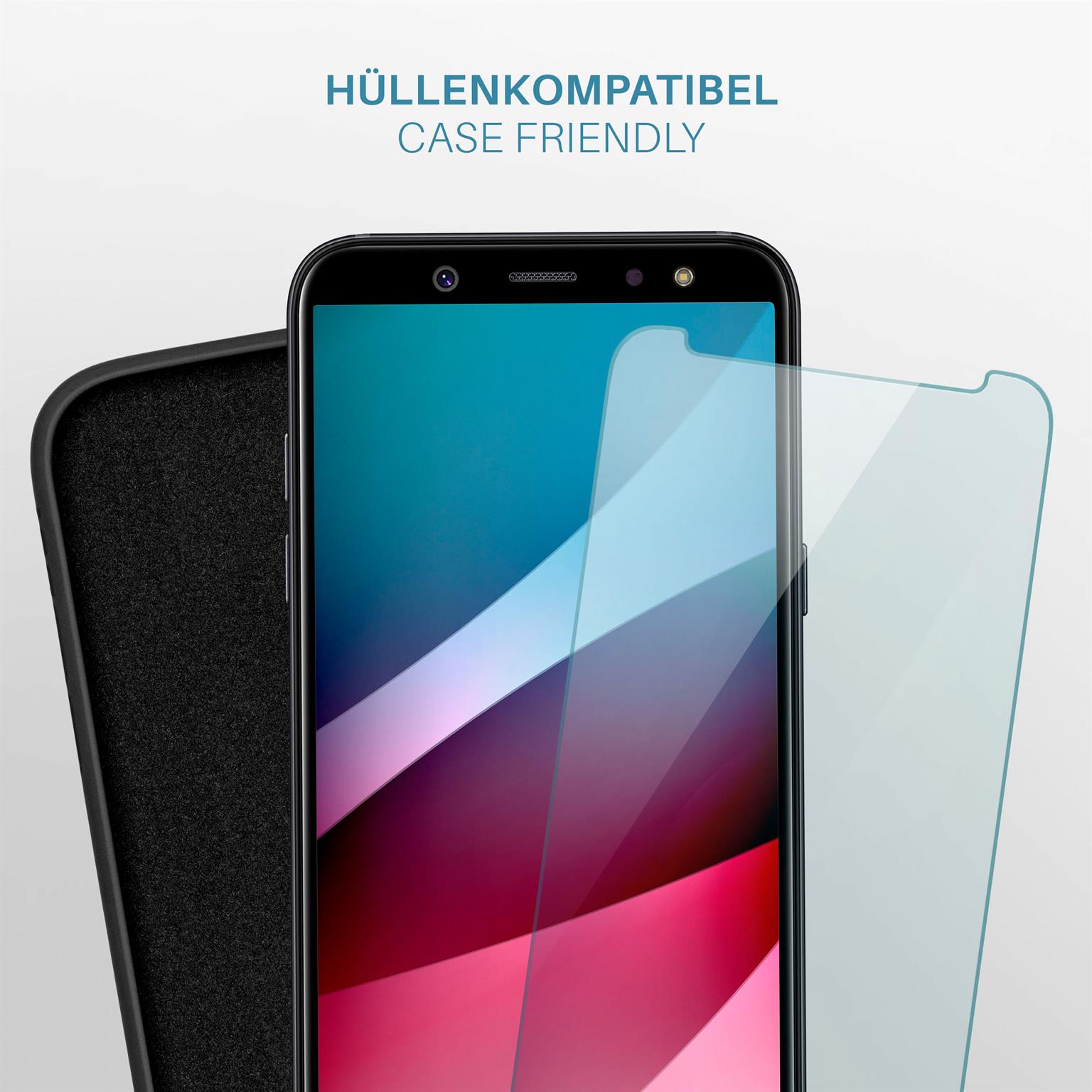 moex ShockProtect Samsung Galaxy A6 Plus (2018) Panzerglas Klar – Weiteres Produktbild 6