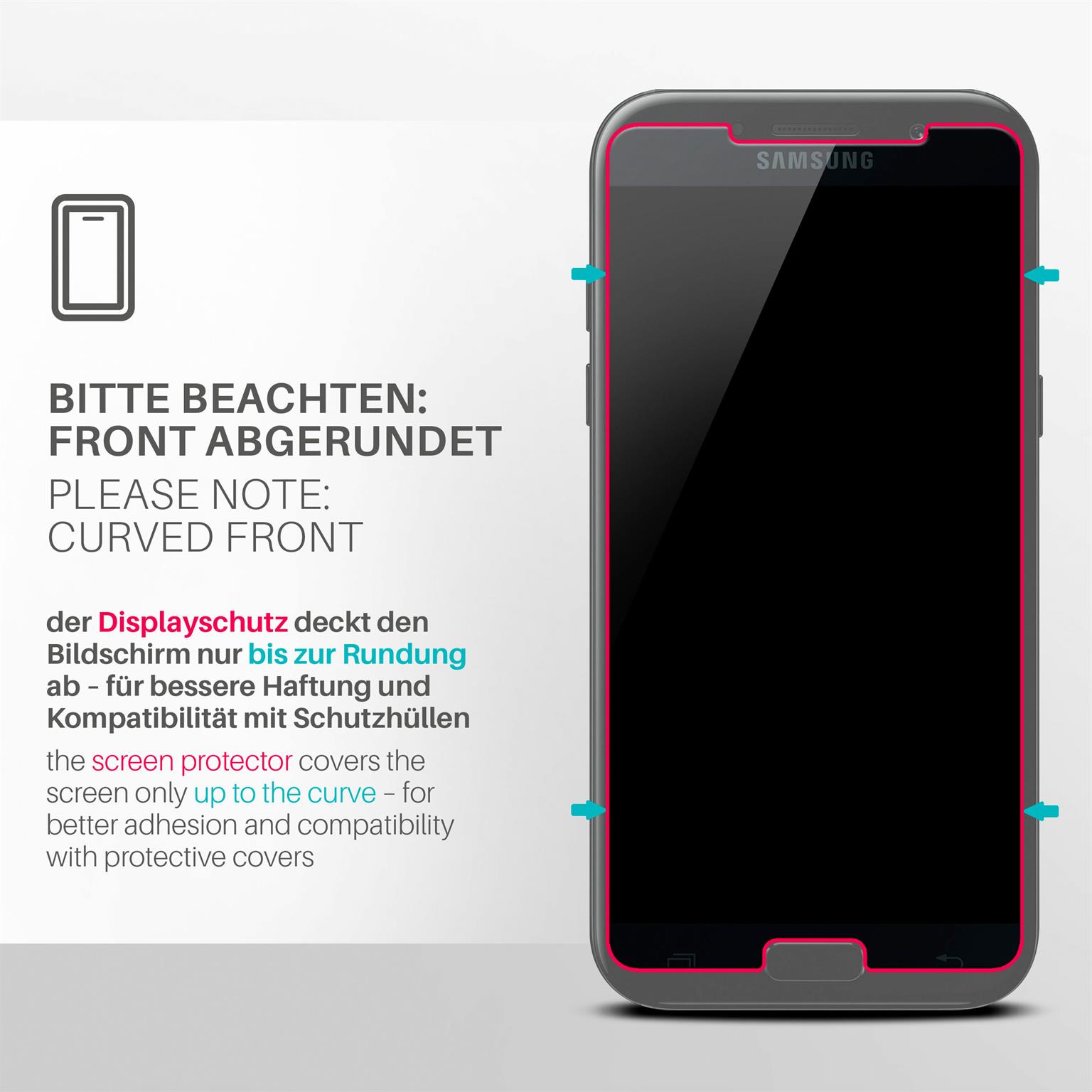 moex ShockProtect Samsung Galaxy A7 (2017) Panzerglas Klar – Weiteres Produktbild 3