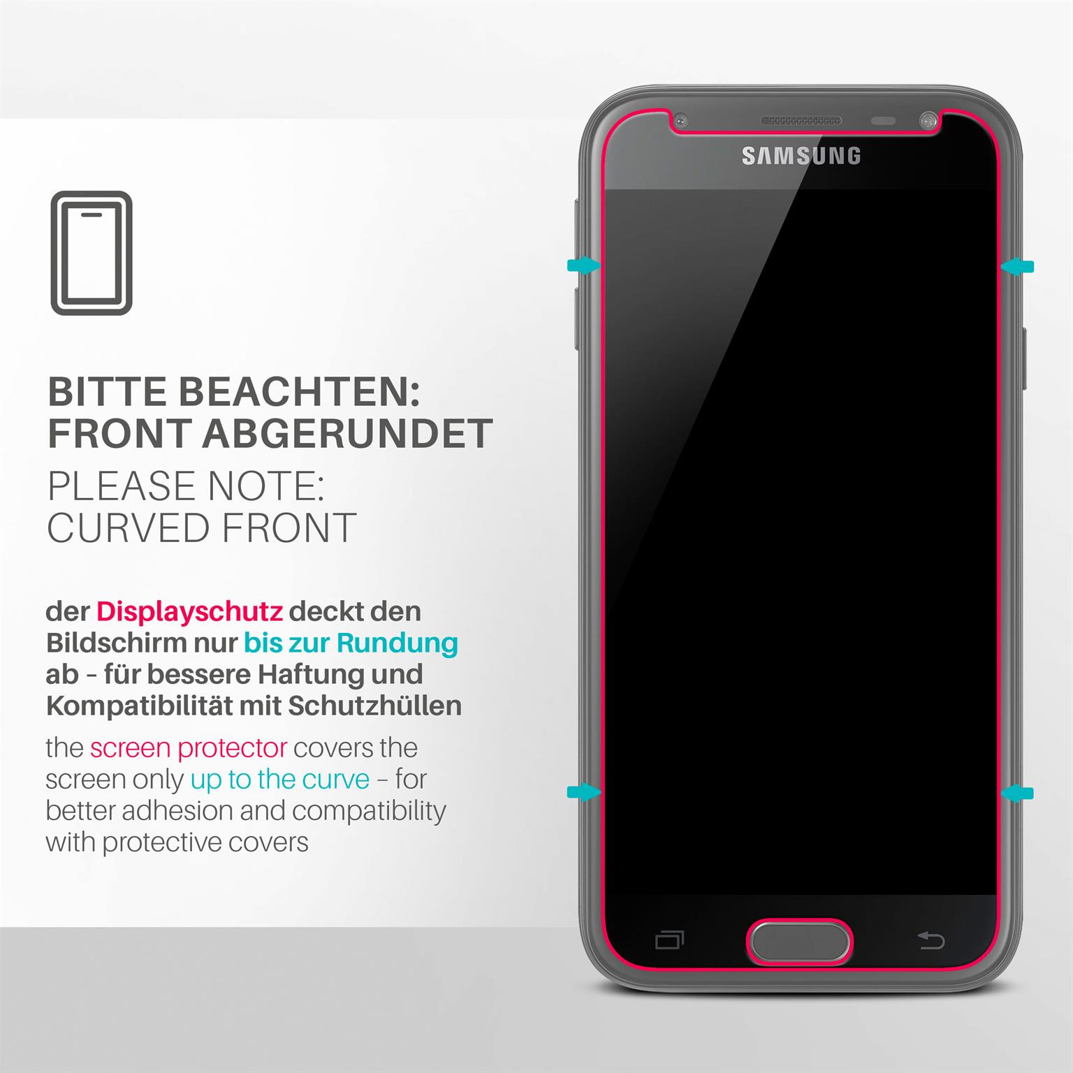 moex ShockProtect Samsung Galaxy J3 (2017) Panzerglas Klar – Weiteres Produktbild 3 moex ShockProtect Samsung Galaxy J3 (2017) Panzerglas Klar – Weiteres Produktbild 3