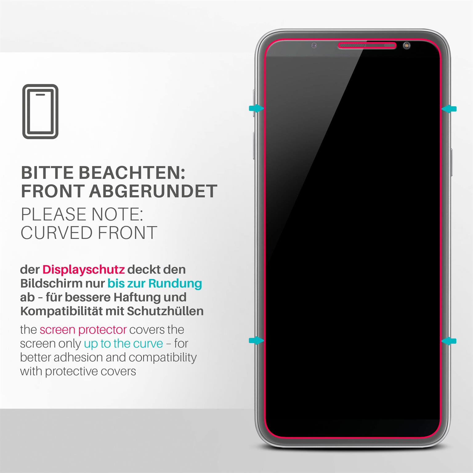 moex ShockProtect Samsung Galaxy J6 (2018) Panzerglas Klar – Weiteres Produktbild 3