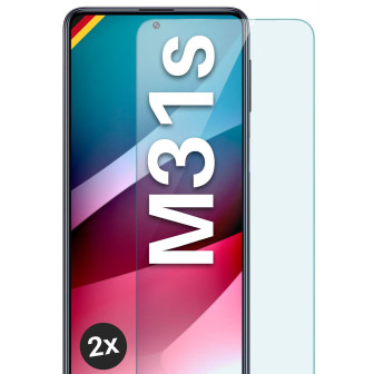 moex ShockProtect Samsung Galaxy M31s Panzerglas Klar – 2er Set