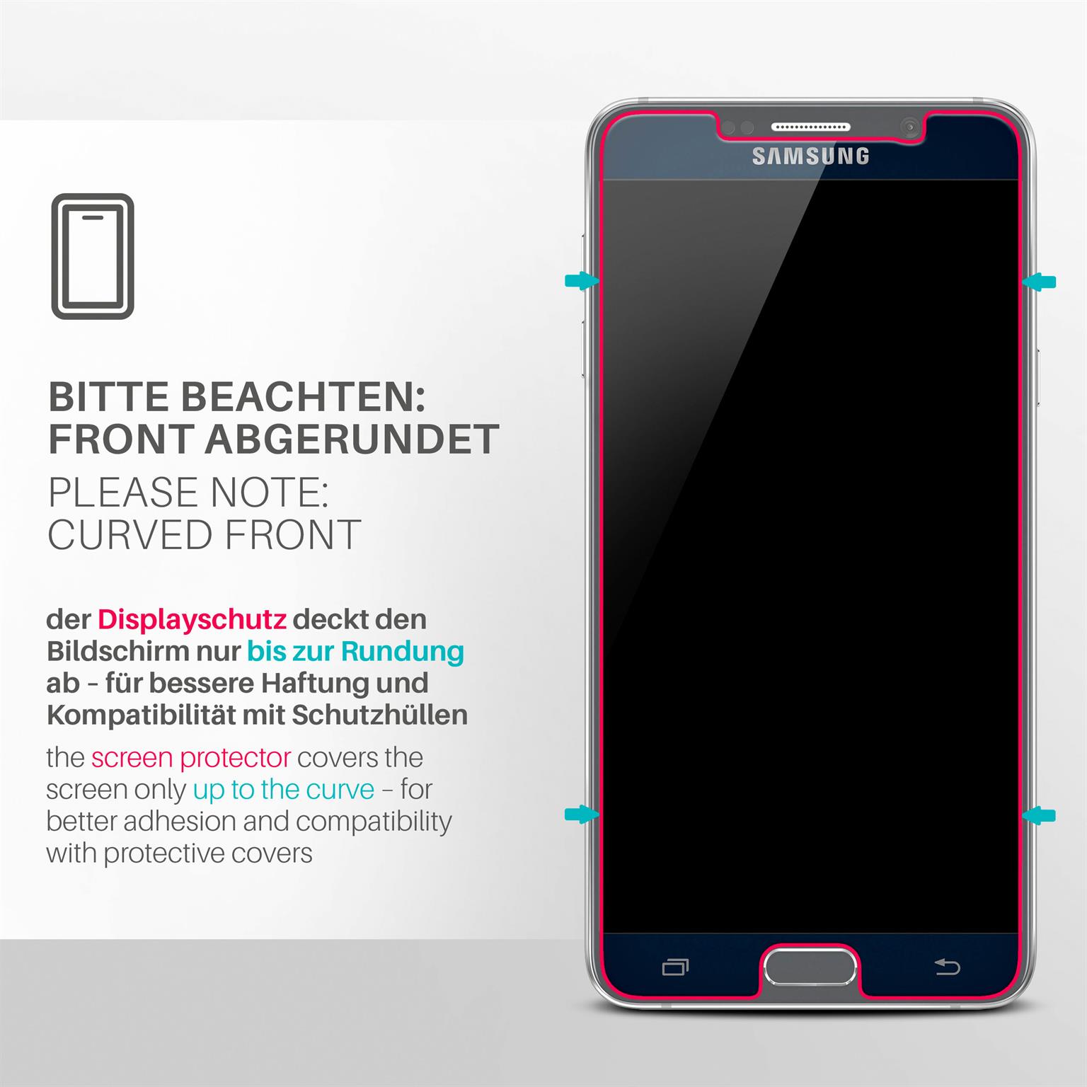 moex ShockProtect Samsung Galaxy Note 5 Panzerglas Klar – Weiteres Produktbild 2