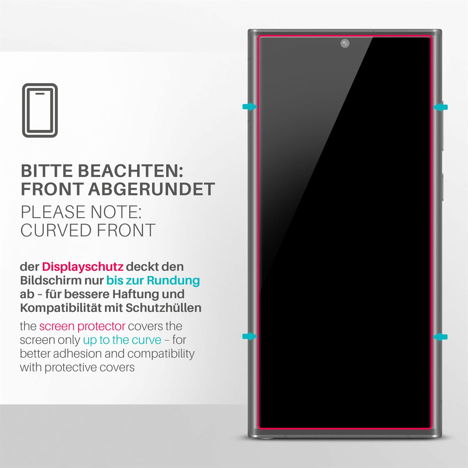 moex ShockProtect Samsung Galaxy S24 Ultra Panzerglas Klar – Weiteres Produktbild 3