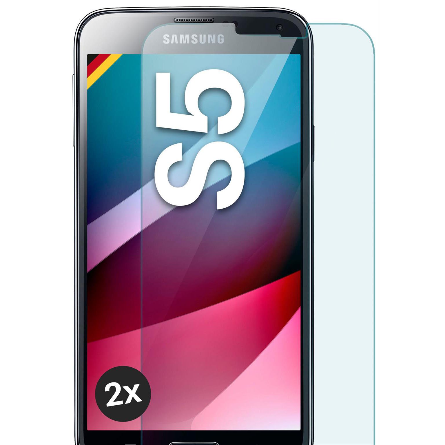 moex ShockProtect Samsung Galaxy S5 Panzerglas Klar – Weiteres Produktbild 1 moex ShockProtect Samsung Galaxy S5 Panzerglas Klar – Weiteres Produktbild 1