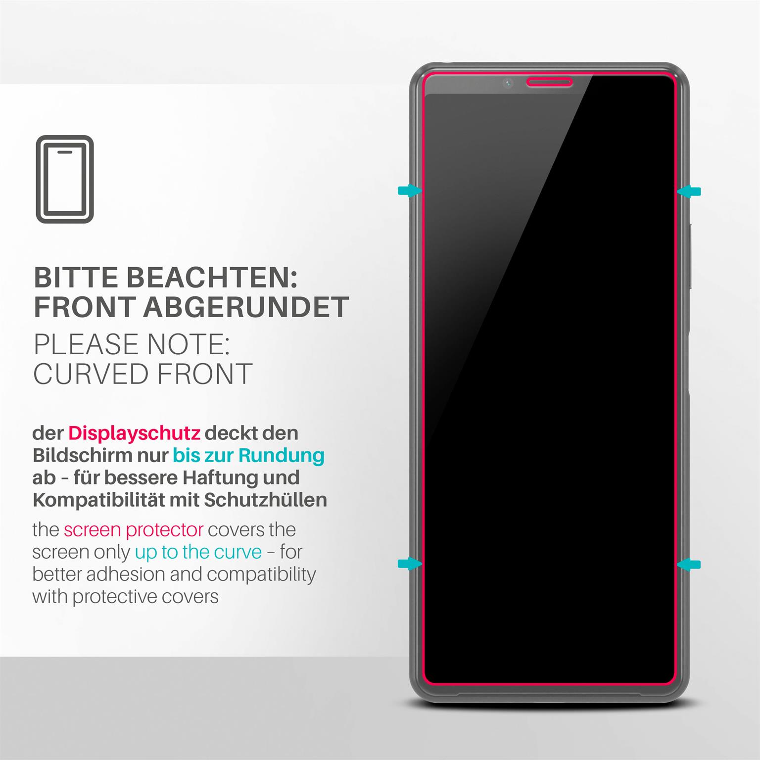 moex ShockProtect Sony Xperia 10 II Panzerglas Klar – Weiteres Produktbild 3