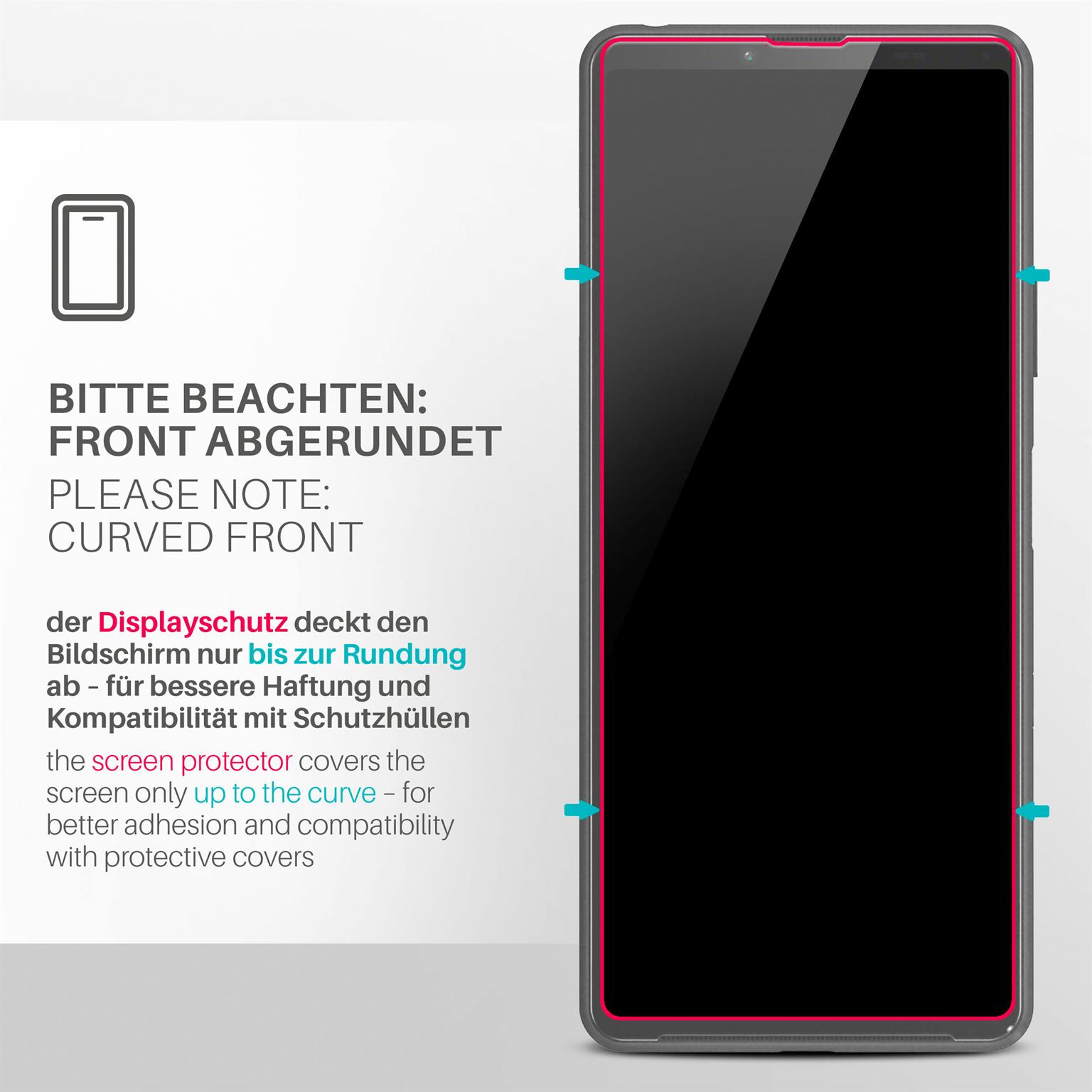moex ShockProtect Sony Xperia 10 III Panzerglas Klar – Weiteres Produktbild 3