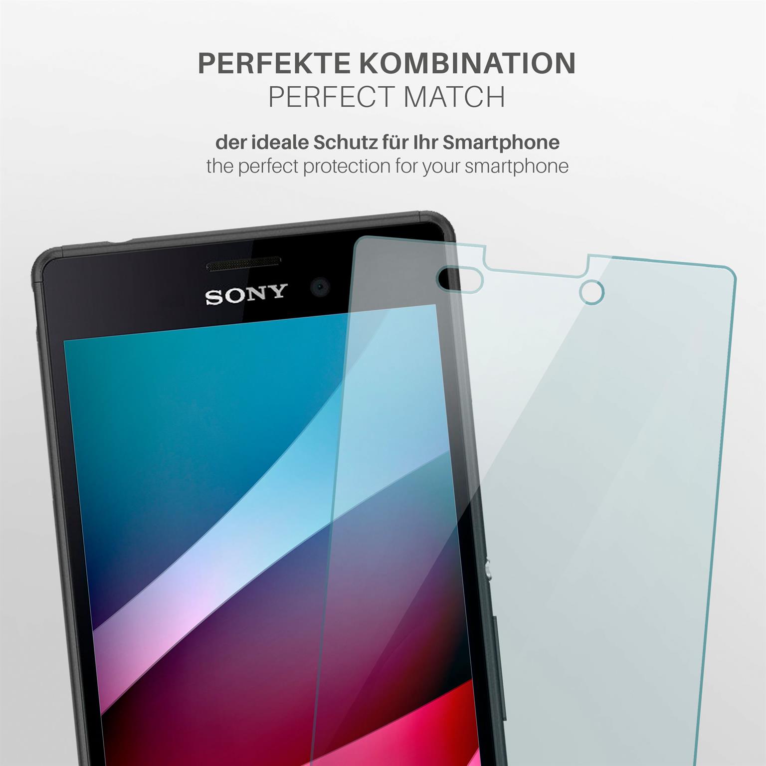 moex ShockProtect Sony Xperia M4 Aqua Panzerglas Klar – Weiteres Produktbild 3