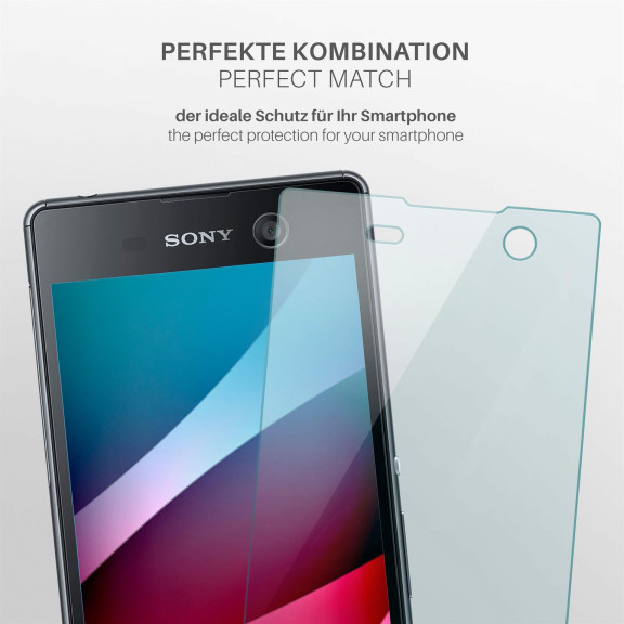 moex ShockProtect Sony Xperia M5 Panzerglas Klar – Weiteres Produktbild 3
