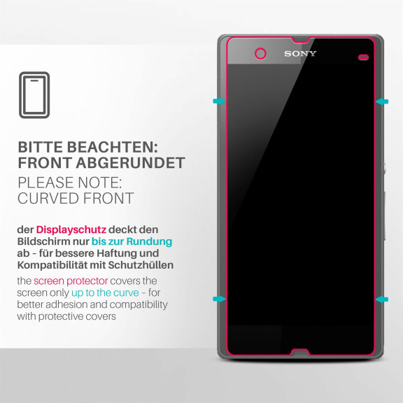 moex ShockProtect Sony Xperia Z Panzerglas Klar – Weiteres Produktbild 3
