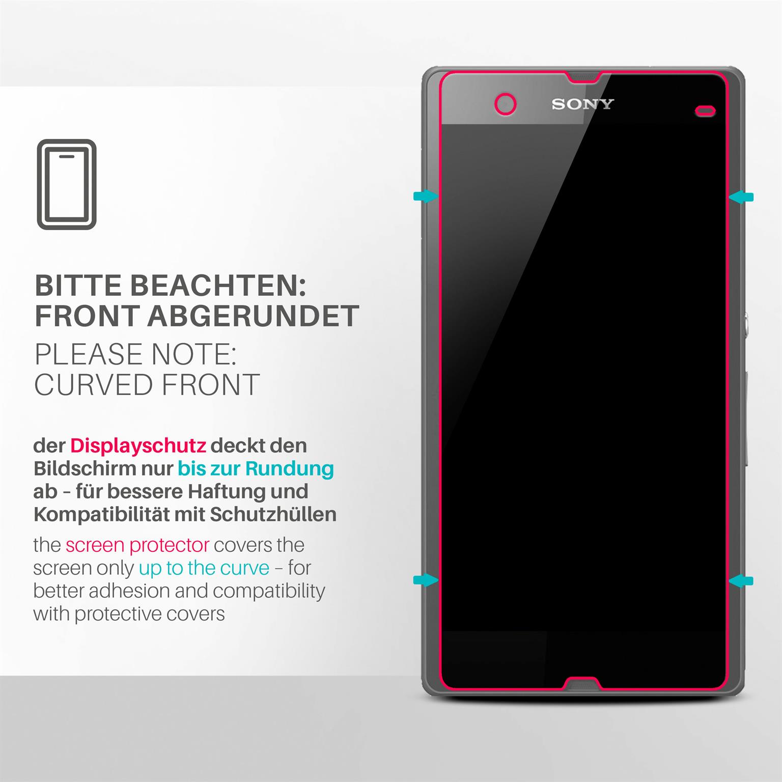 moex ShockProtect Sony Xperia Z Panzerglas Klar – Weiteres Produktbild 3