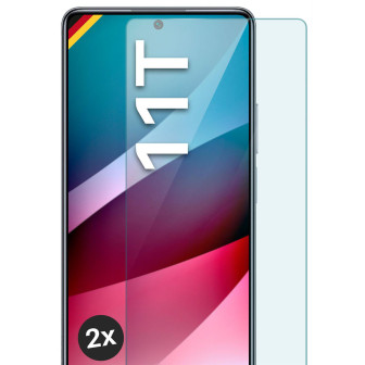 moex ShockProtect Xiaomi 11T Panzerglas Klar – 2er Set