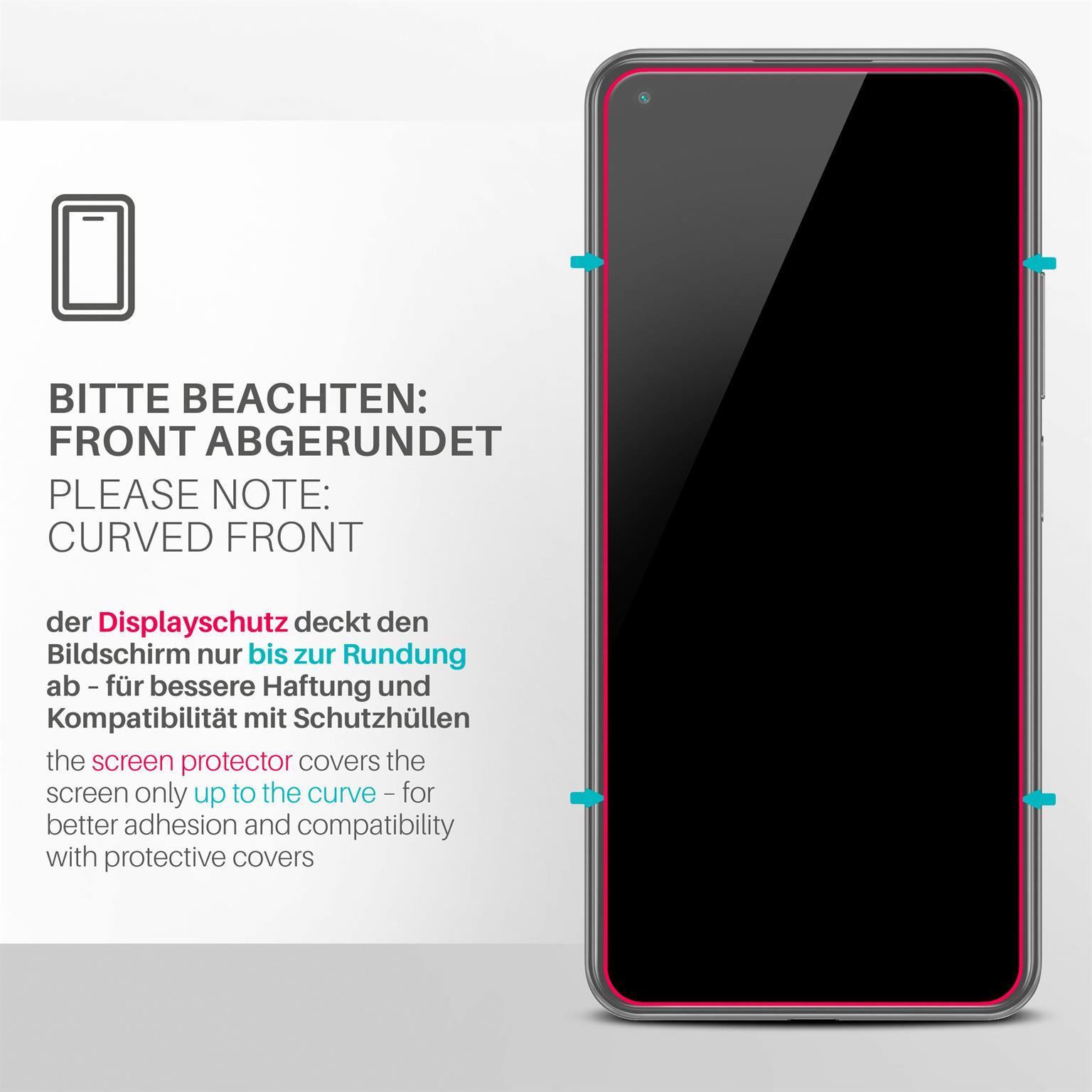 moex ShockProtect Xiaomi Mi 11 Lite Panzerglas Klar – Weiteres Produktbild 3