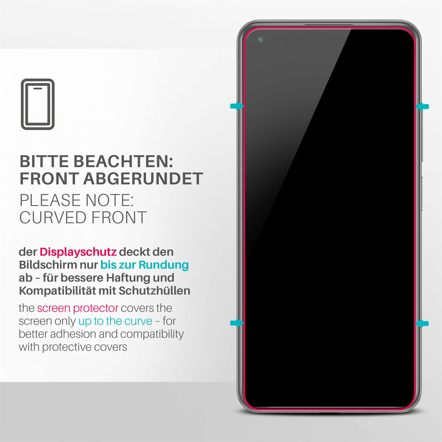 moex ShockProtect Xiaomi Mi 11 Lite 5G Panzerglas Klar – Weiteres Produktbild 3