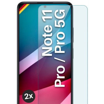 moex ShockProtect Redmi Note 11 Pro 5G Panzerglas Klar – 2er Set