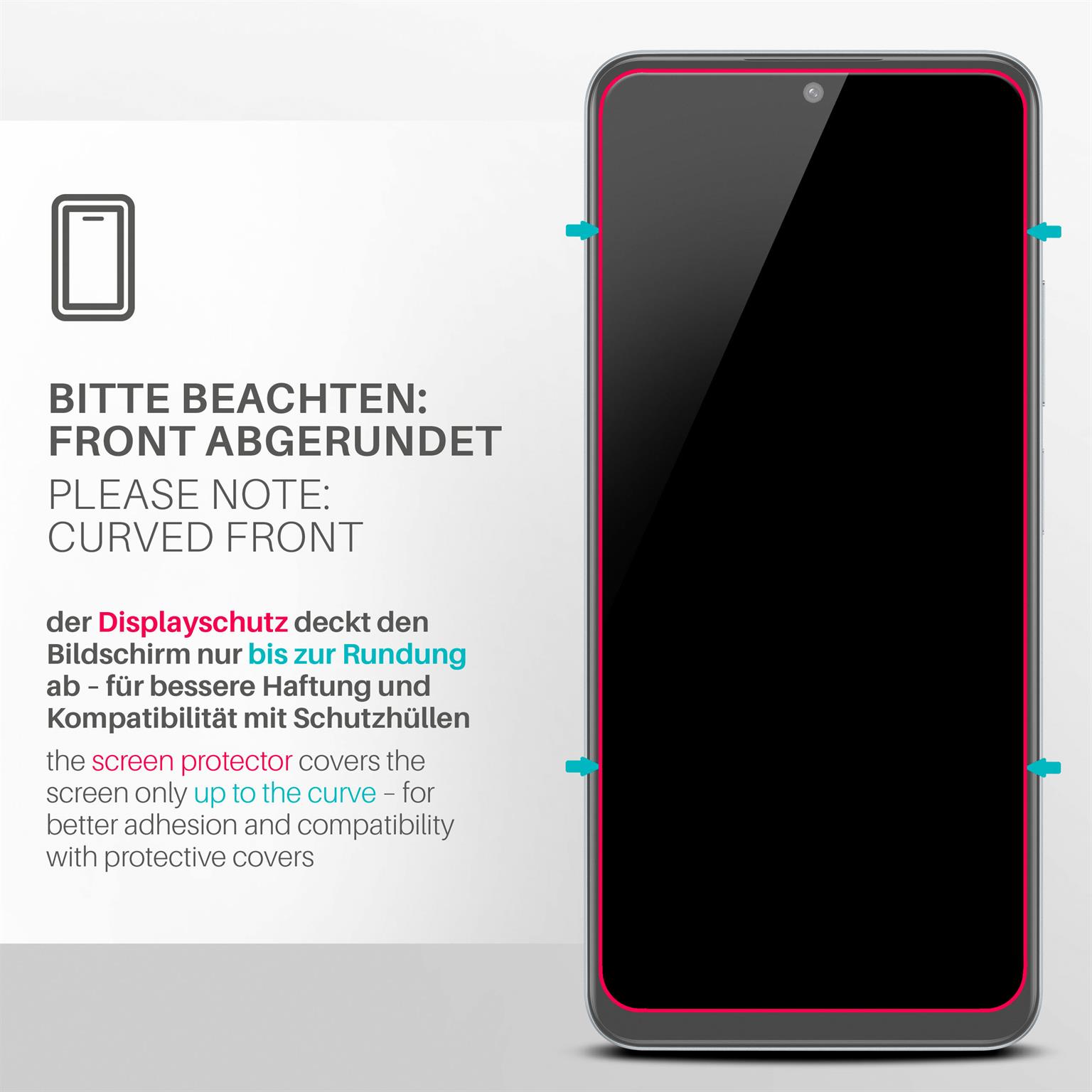 moex ShockProtect Redmi Note 12 (4G) Panzerglas Klar – Weiteres Produktbild 3