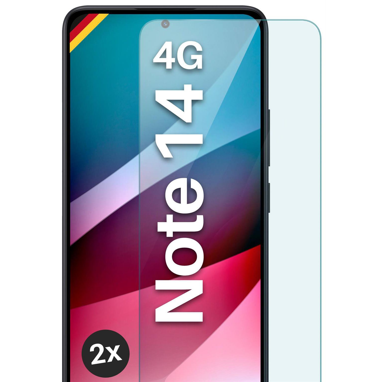 moex ShockProtect Redmi Note 14 (4G) Panzerglas Klar – Weiteres Produktbild 1 moex ShockProtect Redmi Note 14 (4G) Panzerglas Klar – Weiteres Produktbild 1