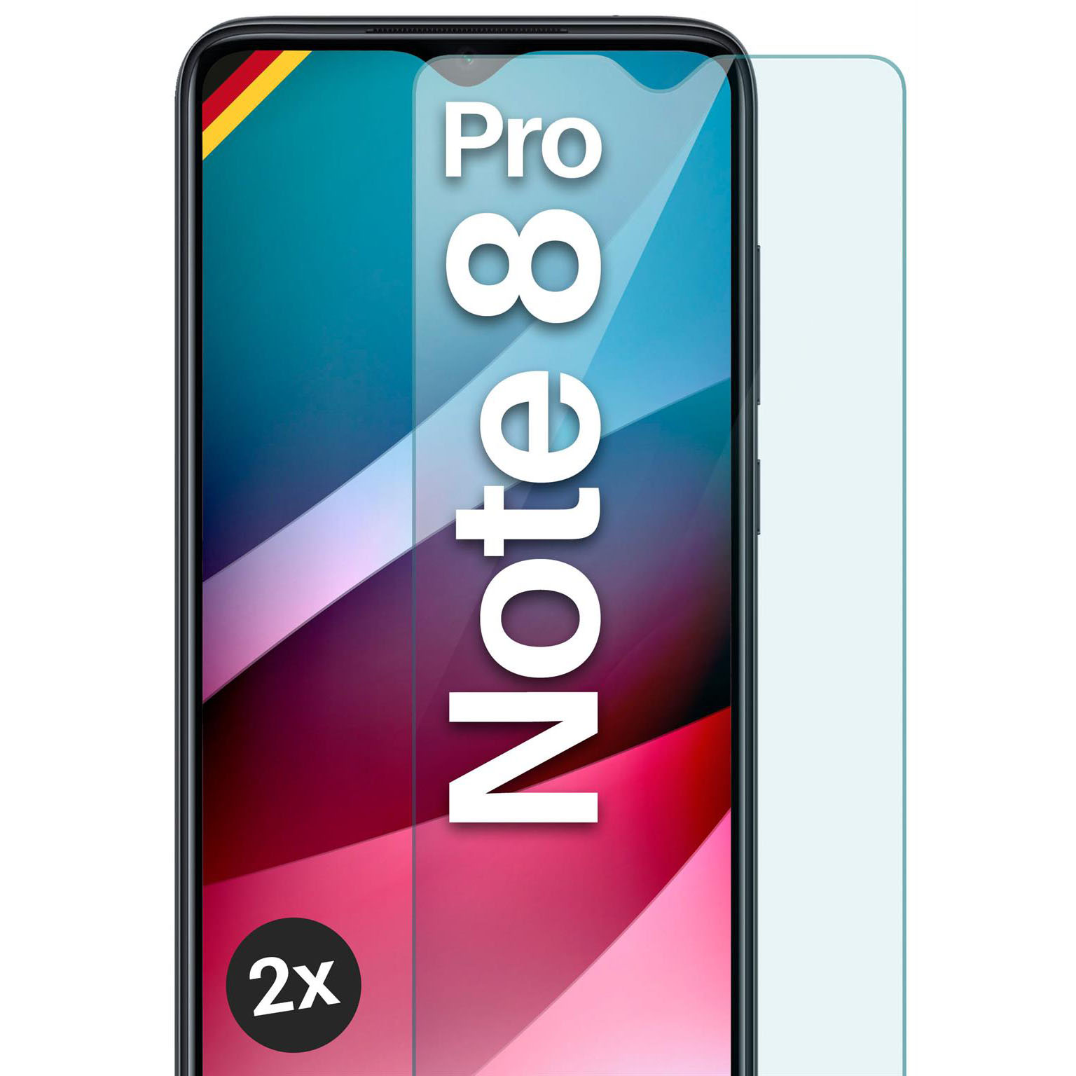 moex ShockProtect Redmi Note 8 Pro Panzerglas Klar – Weiteres Produktbild 1 moex ShockProtect Redmi Note 8 Pro Panzerglas Klar – Weiteres Produktbild 1
