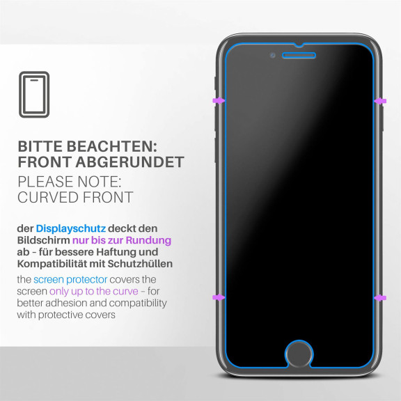 moex ShockProtect iPhone 7 Plus Panzerglas Matt – Weiteres Produktbild 3