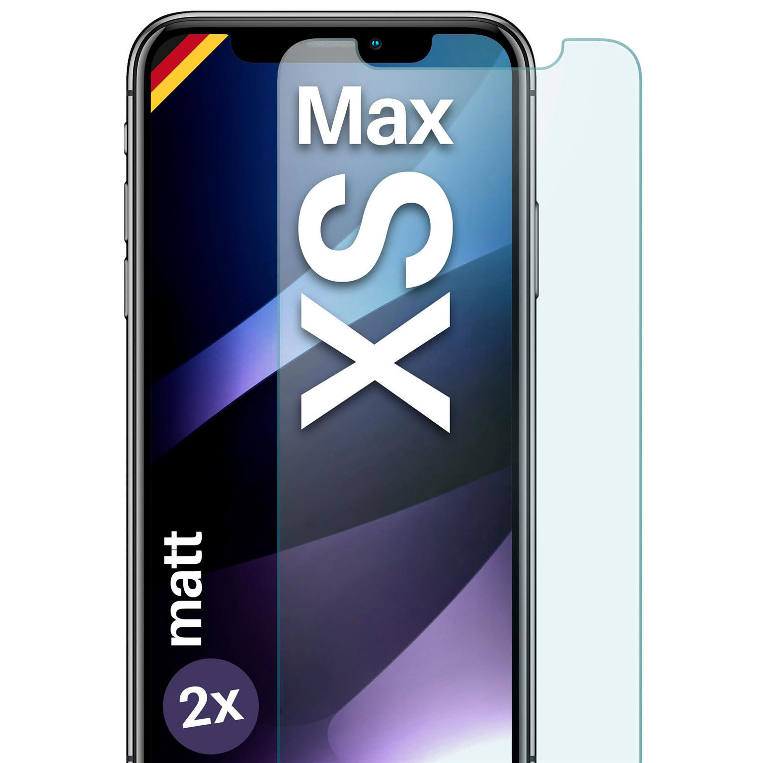 moex ShockProtect iPhone XS Max Panzerglas Matt – Weiteres Produktbild 1 moex ShockProtect iPhone XS Max Panzerglas Matt – Weiteres Produktbild 1
