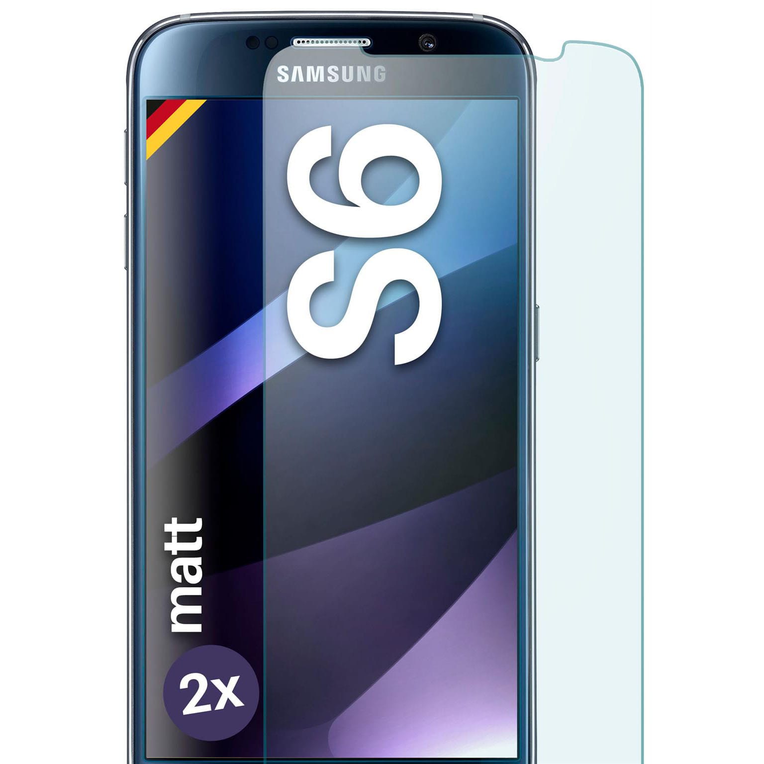 moex ShockProtect Samsung Galaxy S6 Panzerglas Matt – 2er Set (Farblos (transparent))