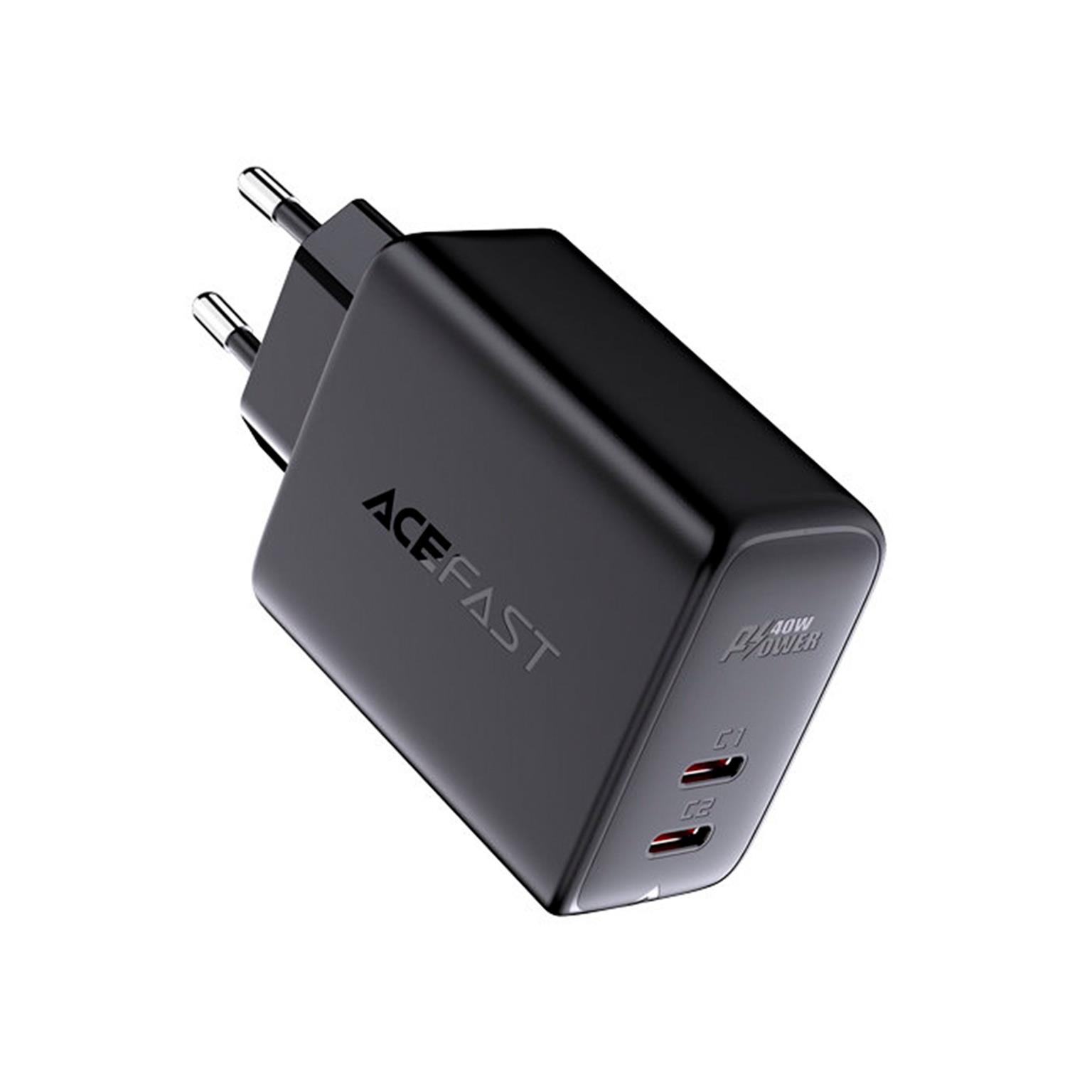 Acefast Ladegerät – 2x USB-C für Smartphones und andere Geräte, Schnelladegerät, 40 W Leistung – Weiteres Produktbild 1