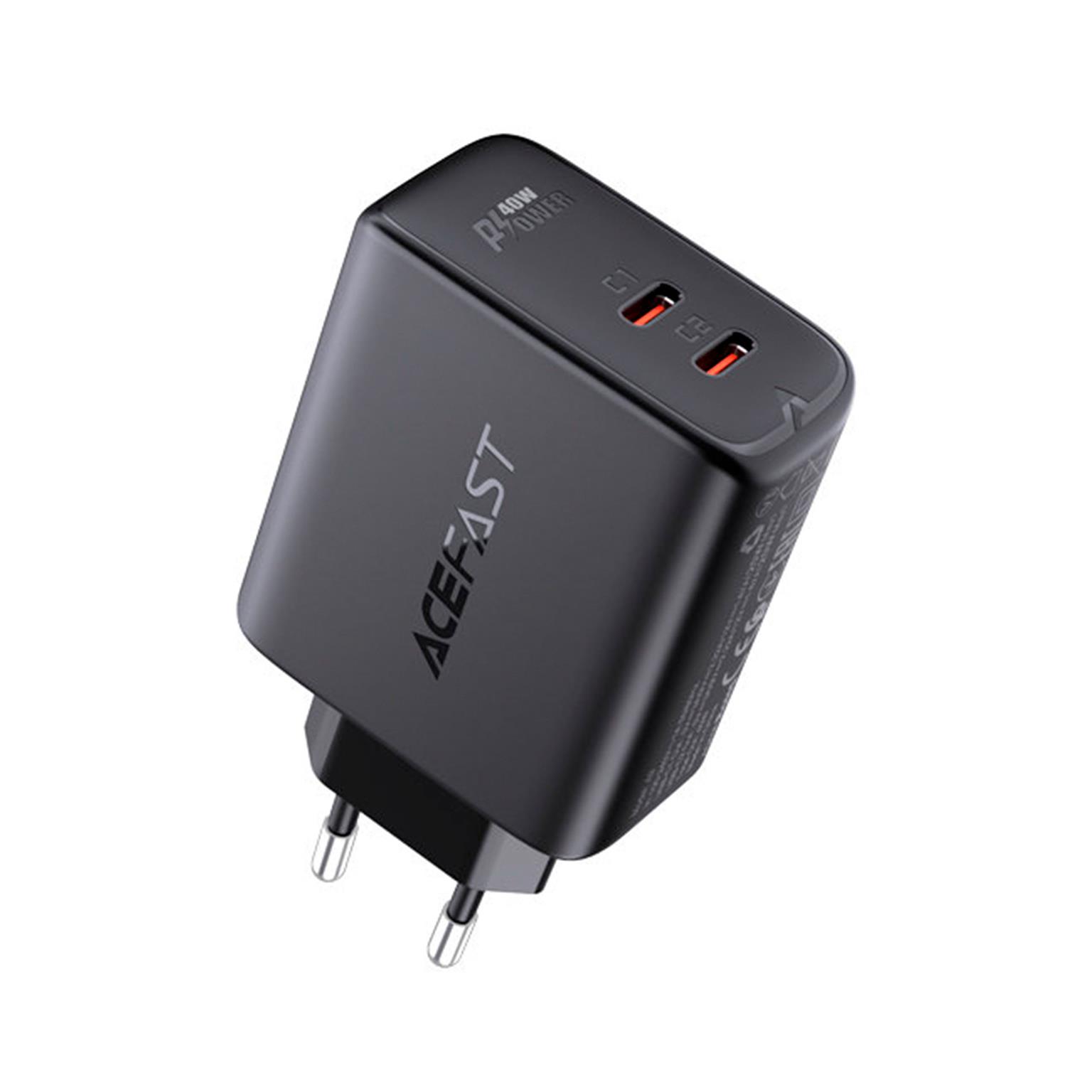 Acefast Ladegerät – 2x USB-C für Smartphones und andere Geräte, Schnelladegerät, 40 W Leistung – Weiteres Produktbild 3 Acefast Ladegerät – 2x USB-C für Smartphones und andere Geräte, Schnelladegerät, 40 W Leistung – Weiteres Produktbild 3