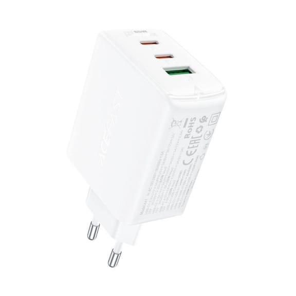 Acefast Ladegerät – 2x USB-C, 1x USB-A für Smartphones und andere Geräte, Schnelladegerät GaN2, 65 W Leistung – Weiteres Produktbild 1 Acefast Ladegerät – 2x USB-C, 1x USB-A für Smartphones und andere Geräte, Schnelladegerät GaN2, 65 W Leistung – Weiteres Produktbild 1