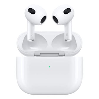 Apple True Wireless Kopfhörer – für Smartphones und andere Geräte – AirPods (3. Generation) mit Lightning Ladecase – Weiß Apple True Wireless Kopfhörer – für Smartphones und andere Geräte – AirPods (3. Generation) mit Lightning Ladecase – Weiß
